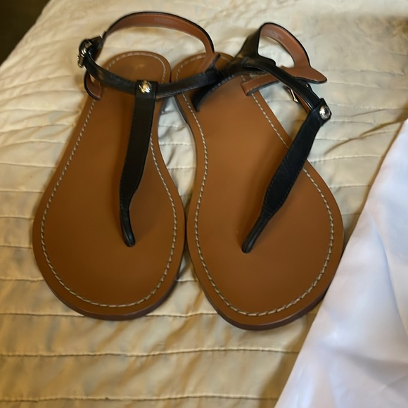 Flat coach flip flop sandals with dust bag and box leather 9.5 - Picture 6 of 9